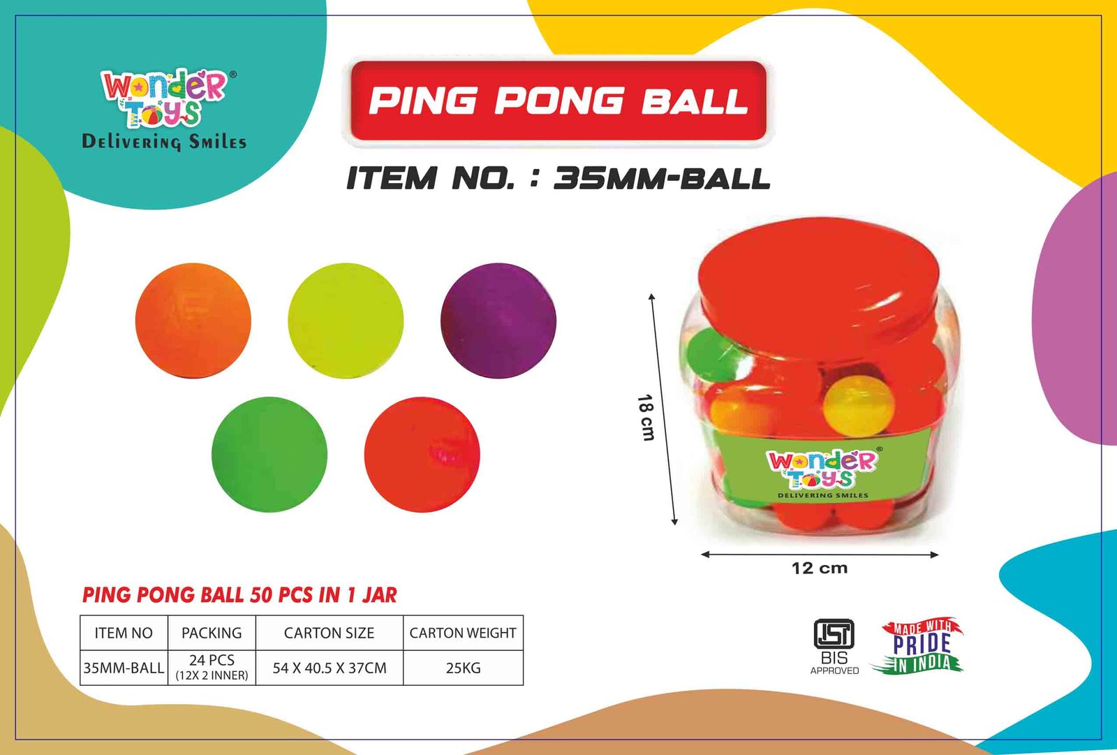 Ping Pong Ball 50 Pcs