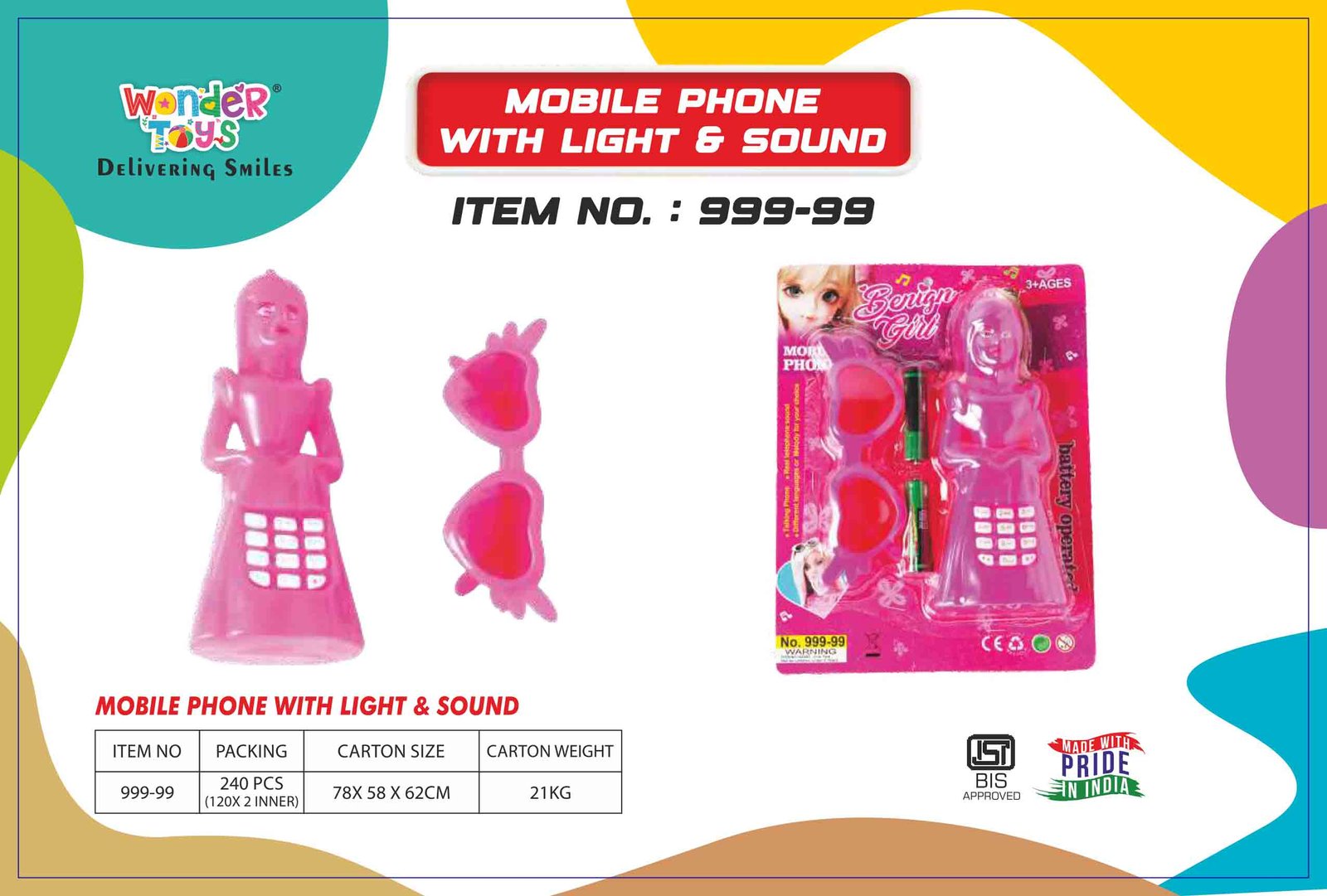 Mobile Phone With Light & Sound