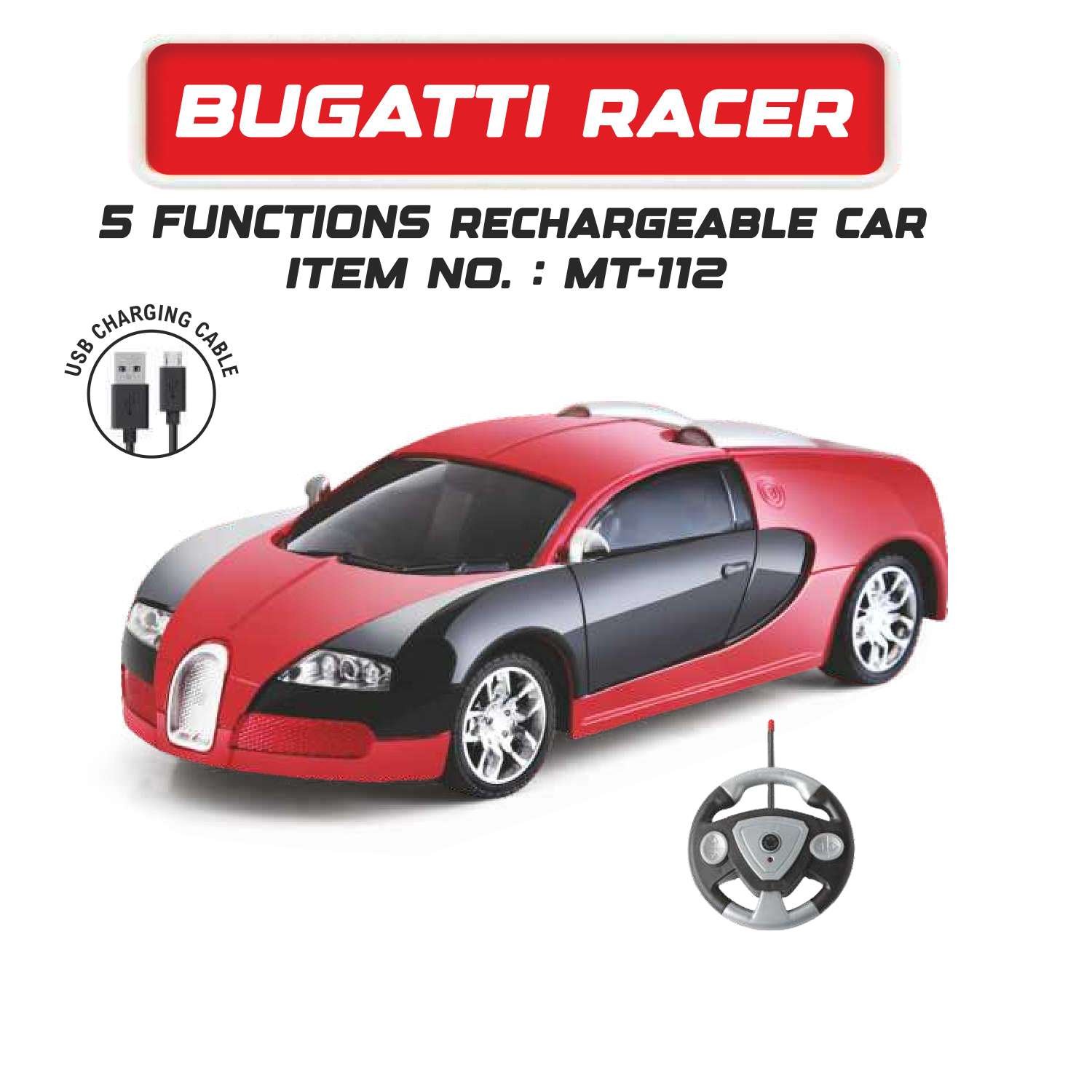 Bugatti Racer Car Red