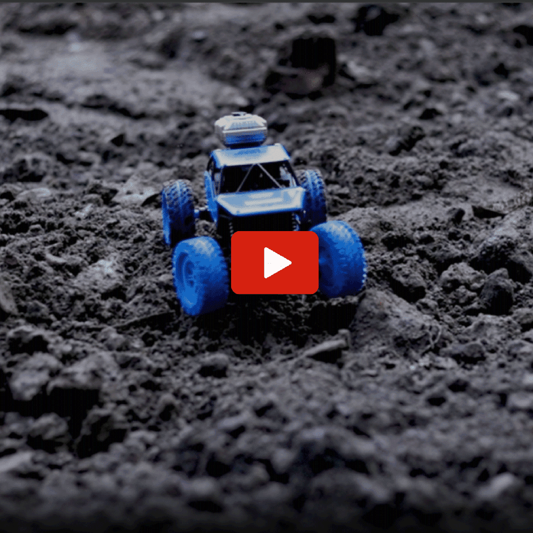Rock Master/Crawler with Smoke Function Car Blue