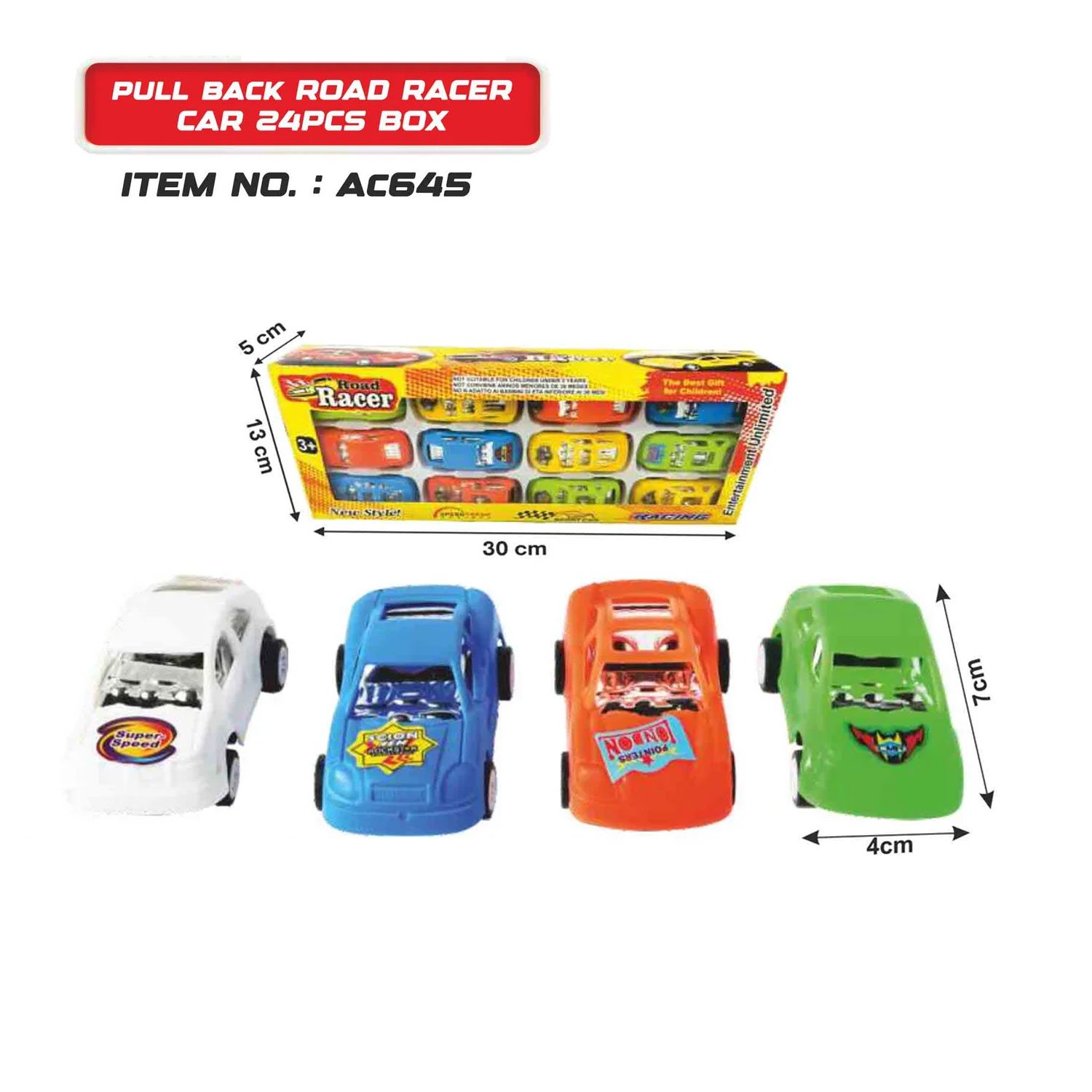 Pull Back Road Racer Car 24PCS Box