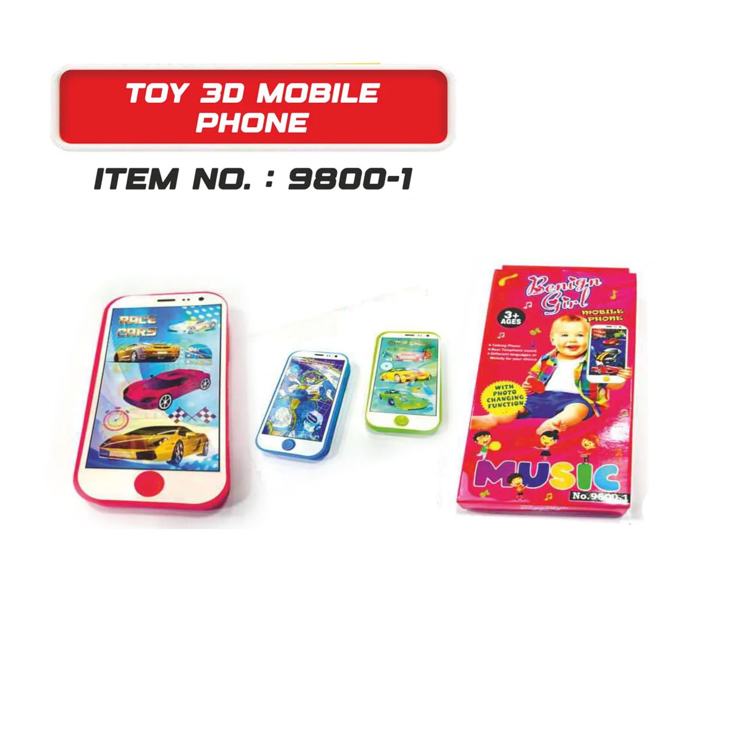 Toy 3D Mobiles Phone