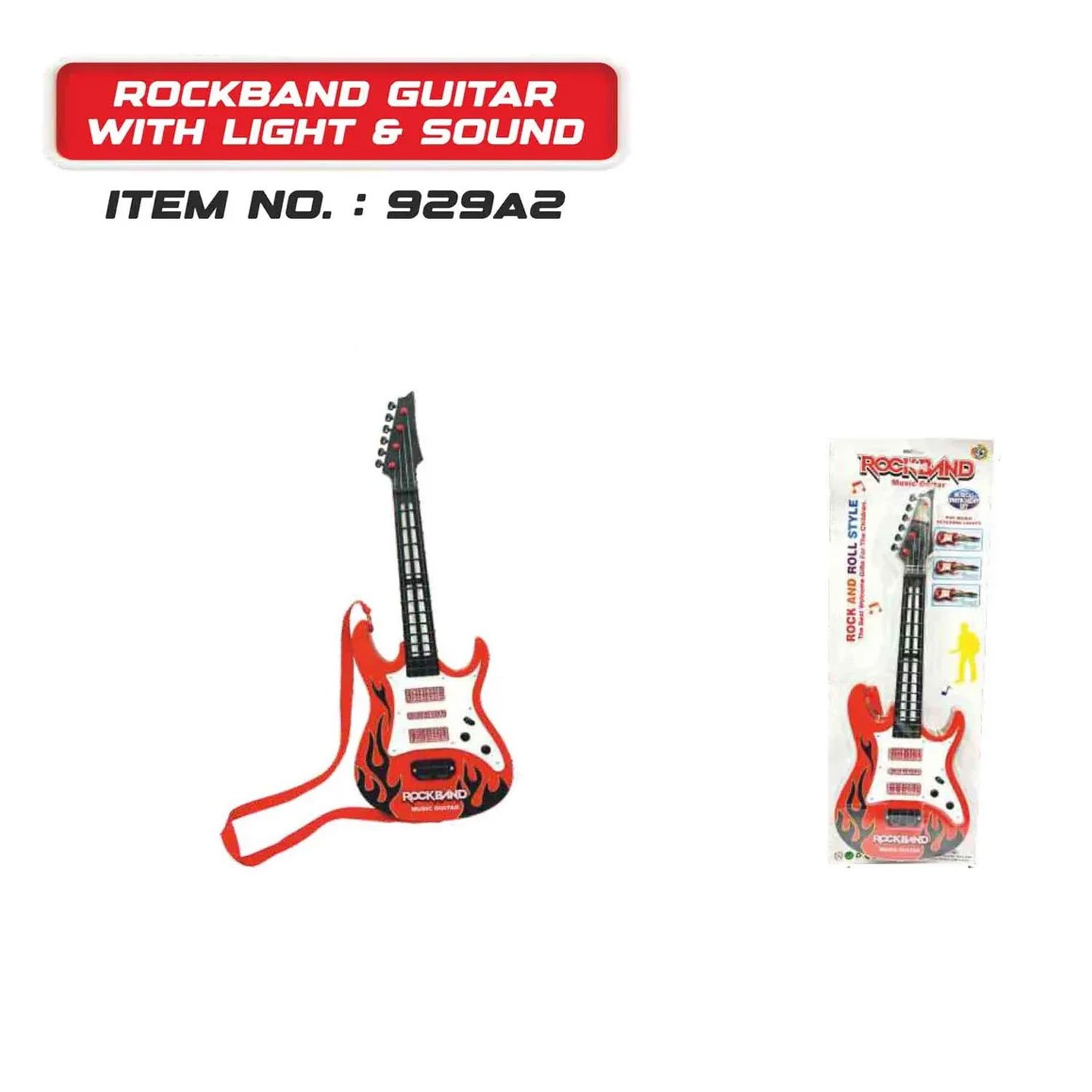 Rockband Guitar with Light & Sound