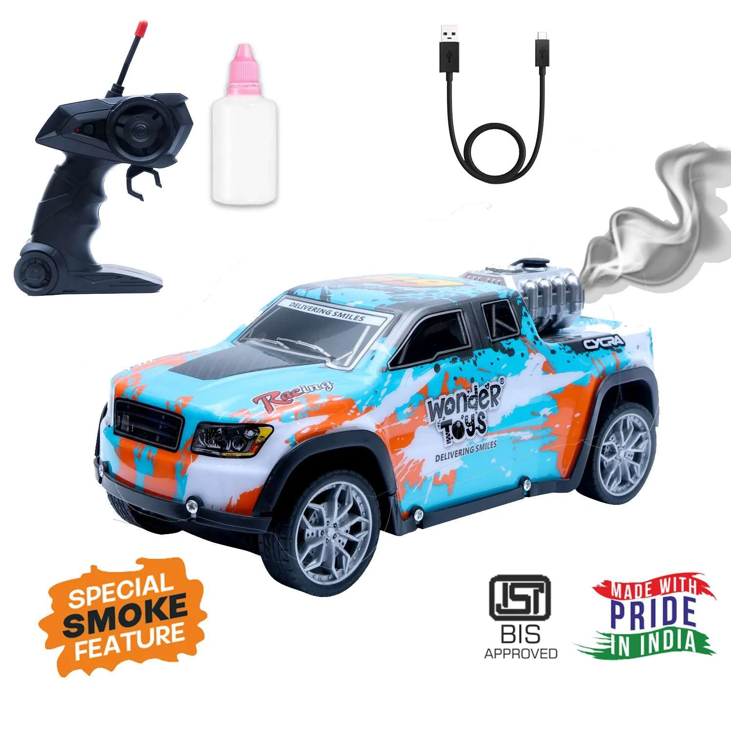 Off Road Chase Colorful Light Car Blue