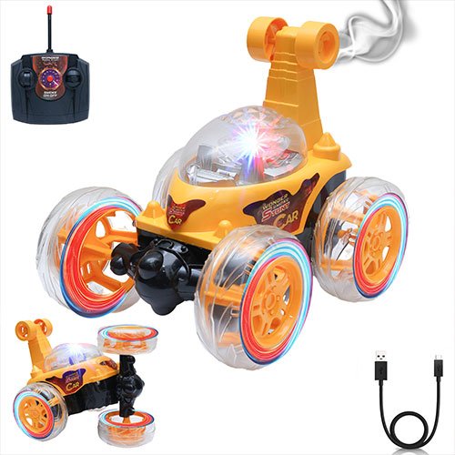 Smoke Spray Stunt Car Yellow