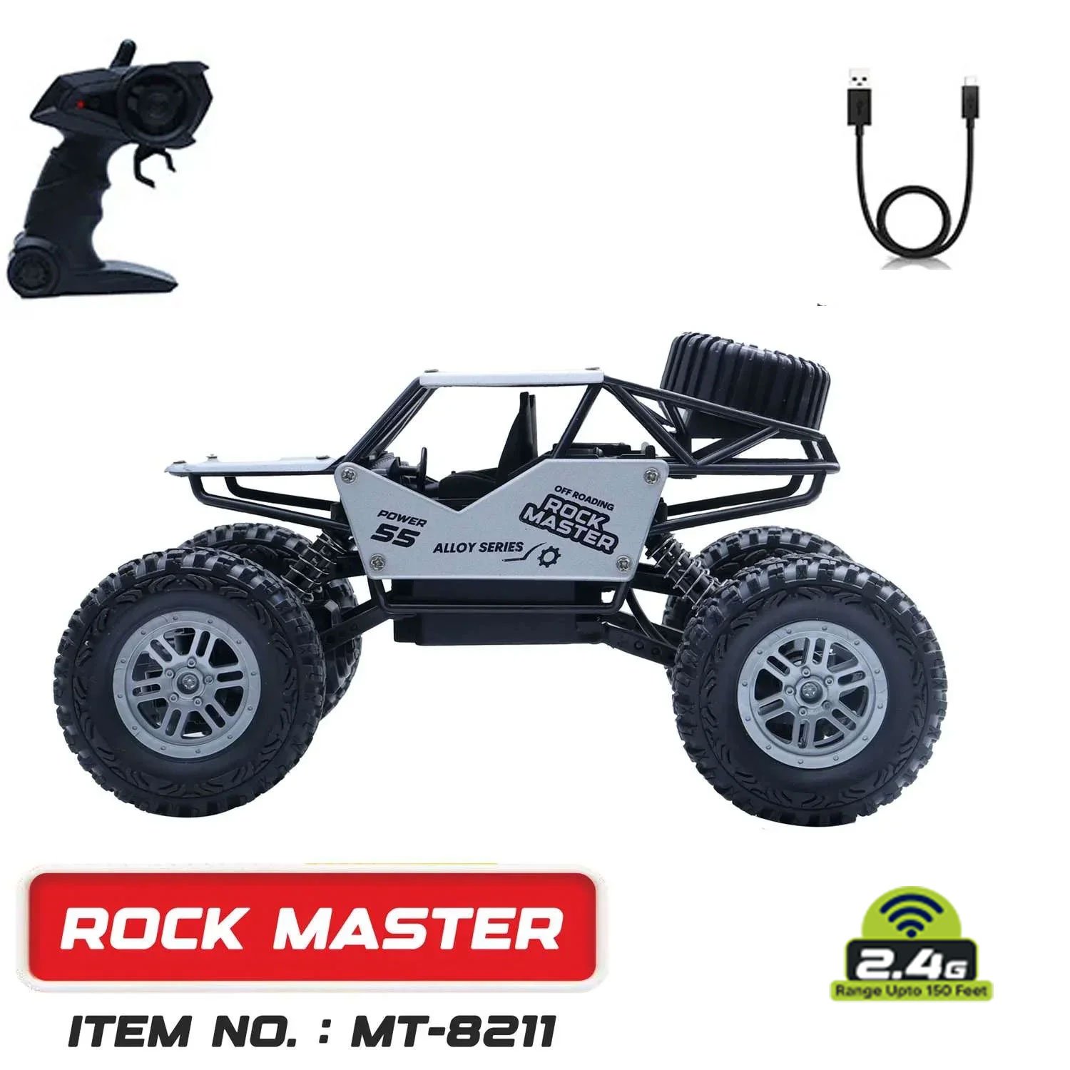 Rock Master Car Silver Without Spray