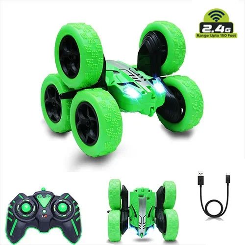 Double Flip Stunt 6 Wheels Green