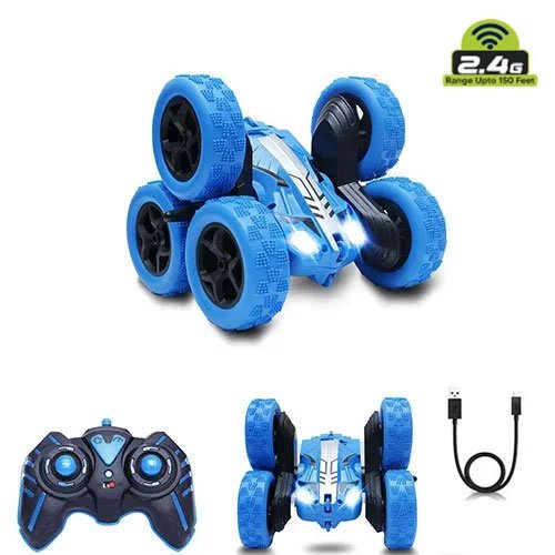 Double Flip Stunt 6 Wheels Blue