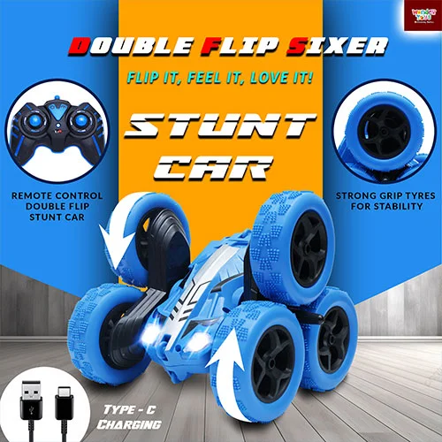 RC Six Wheel Double Flip Stunt Car