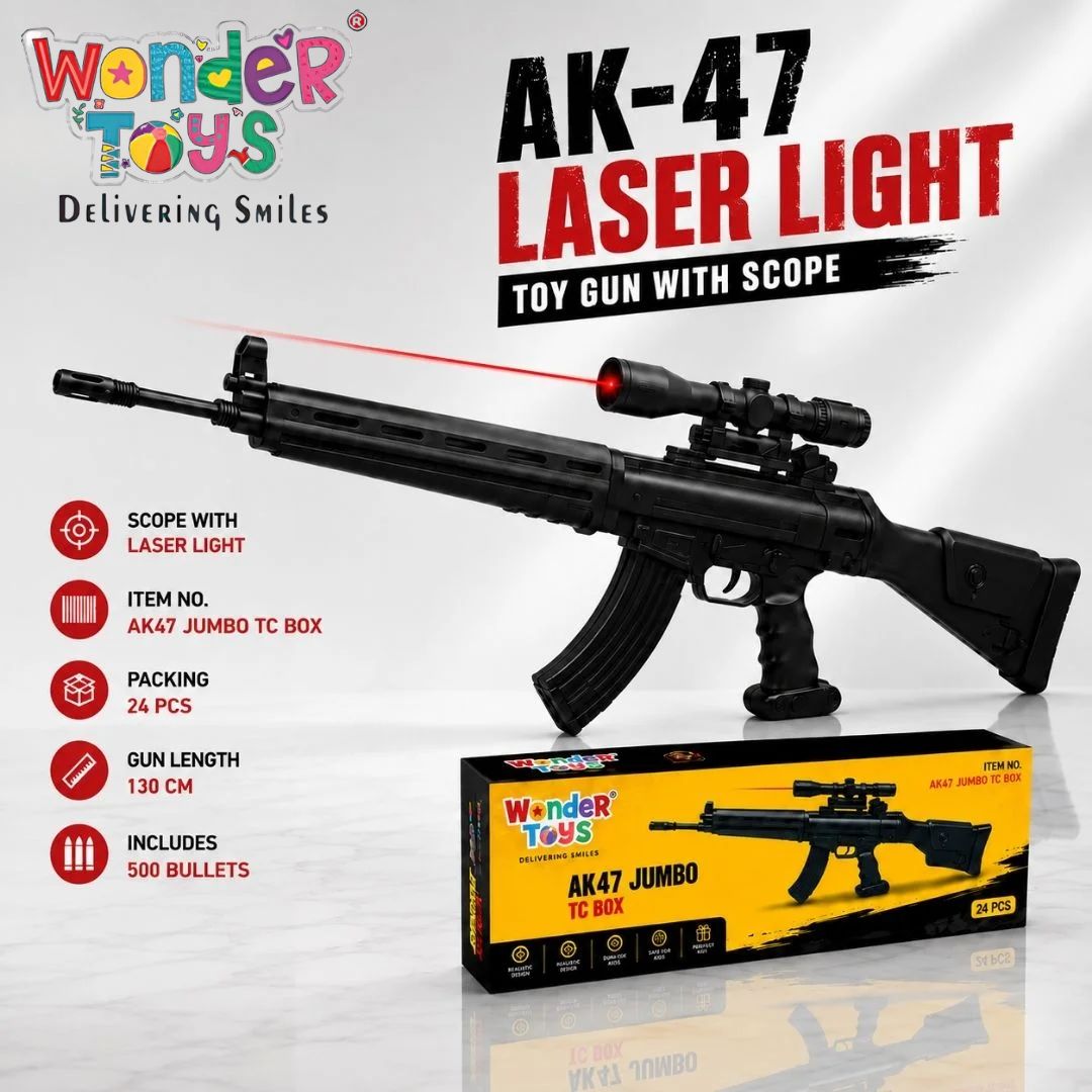 AK-47 Laser Light Toy Gun with Scope