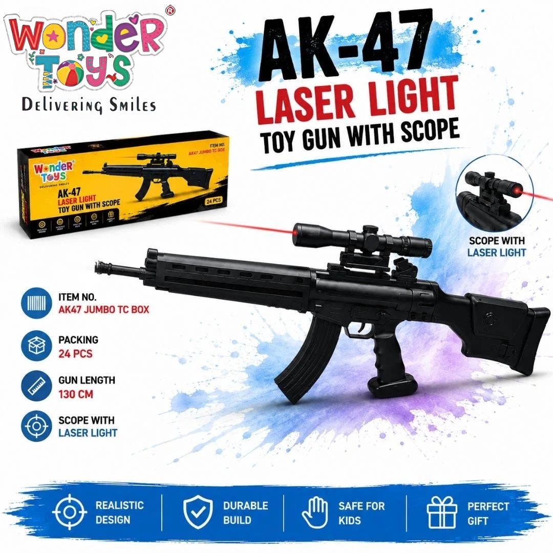 AK-47 Laser Light Toy Gun with Scope