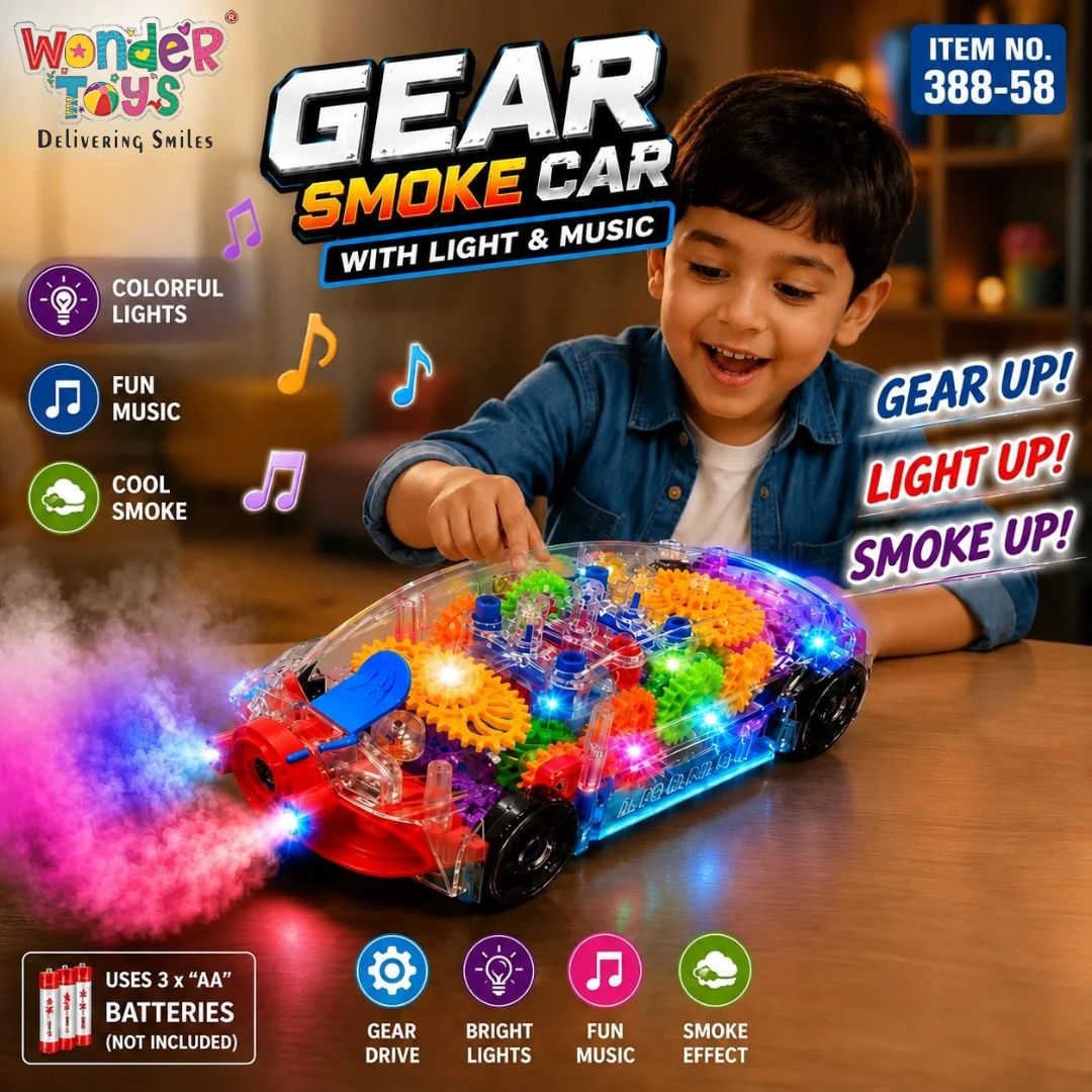 Gear Smoke Car With Light & Music