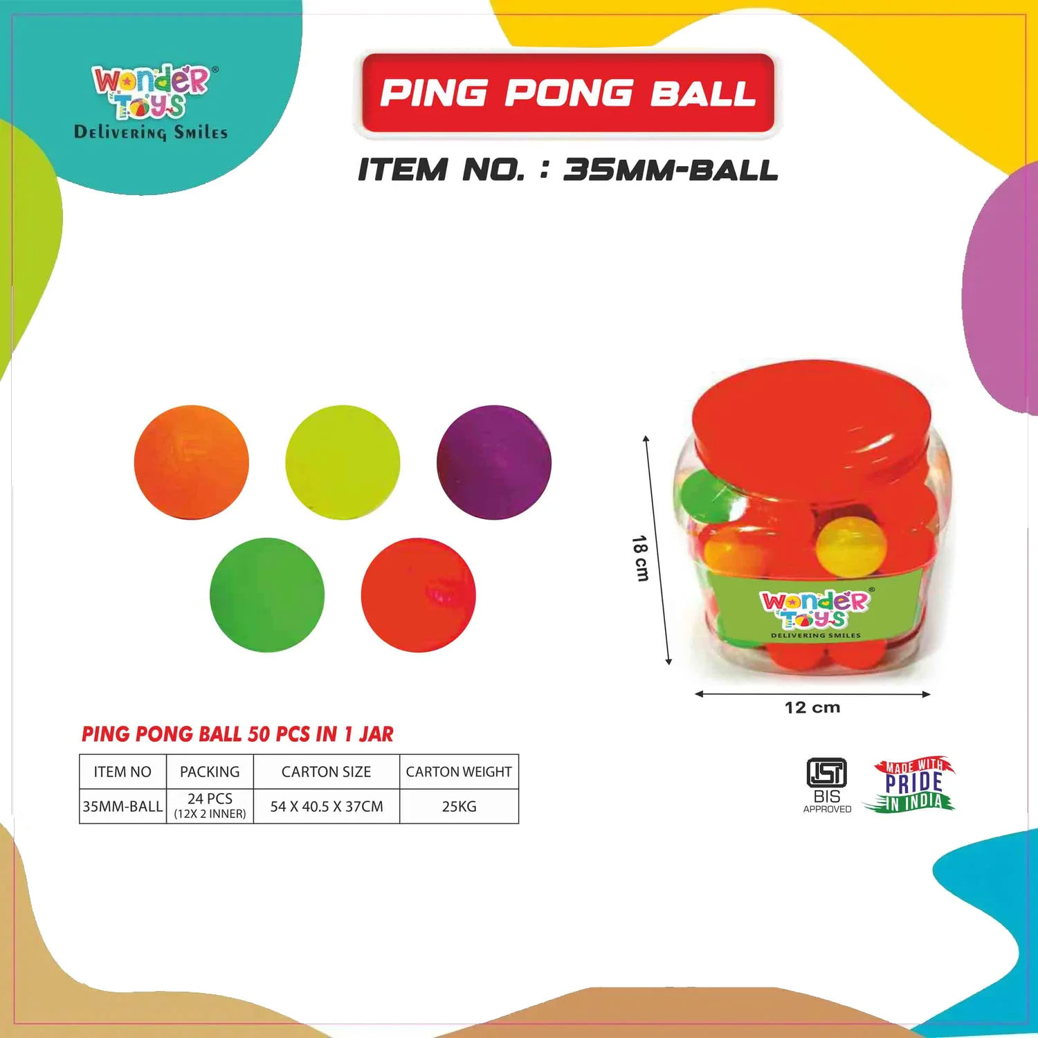 Ping Pong Ball 50 Pcs