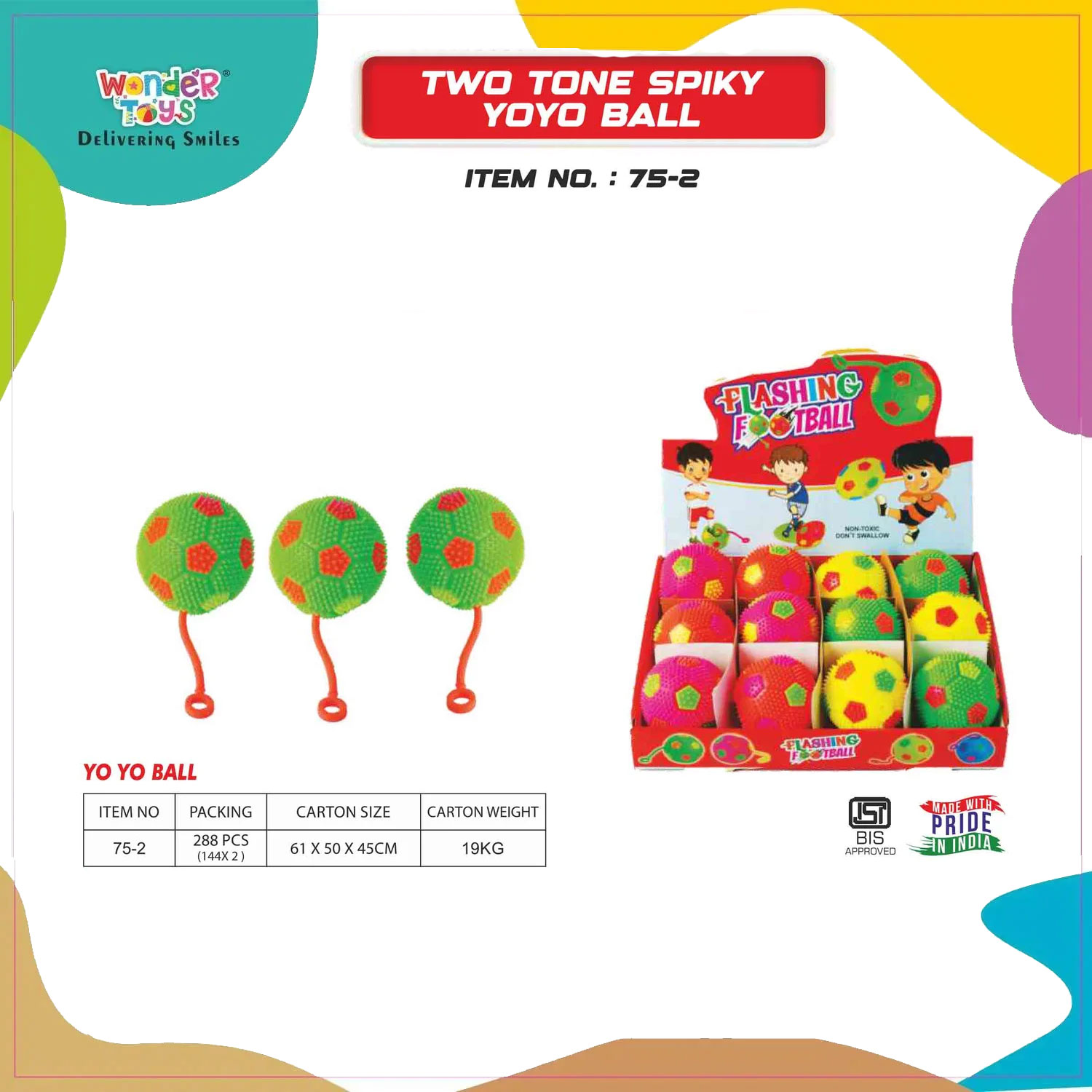 Two Tone Spiky Yoyo Balls