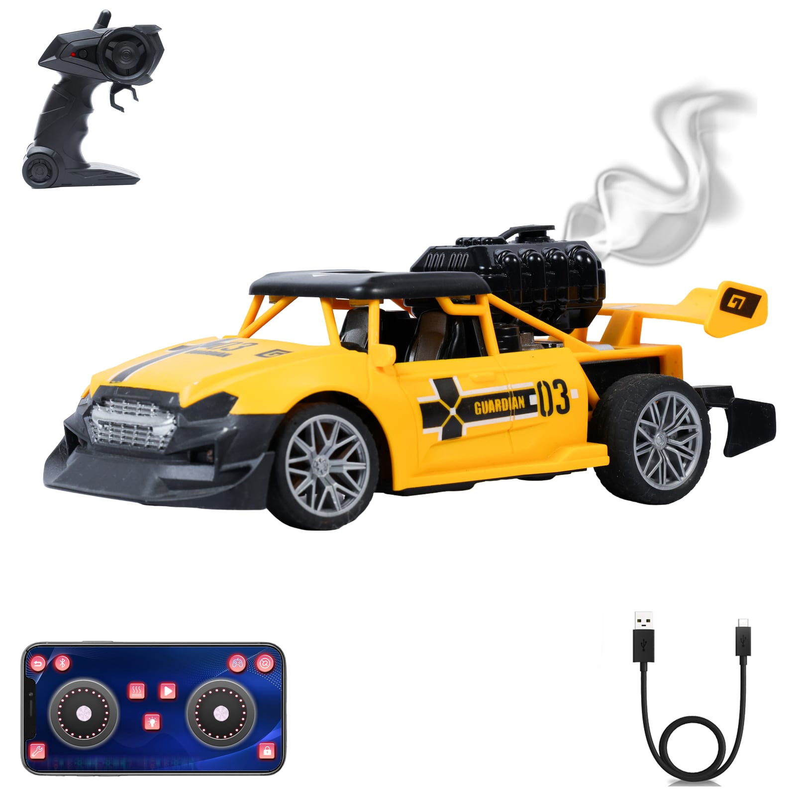 Buddy Racer Street Racing RC Car with Smoke