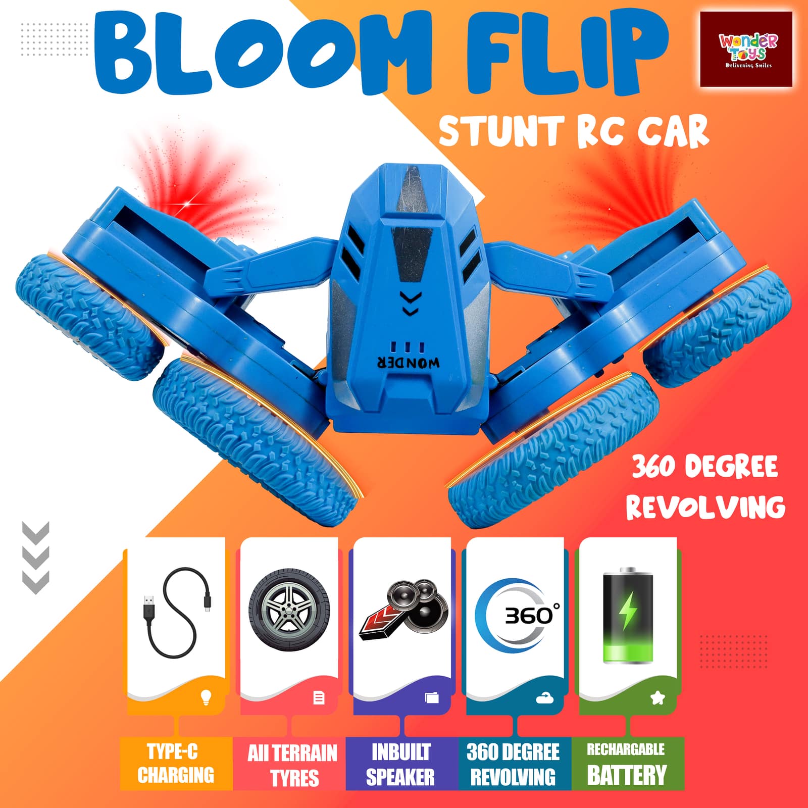 RC Bloom Flip Stunt Car